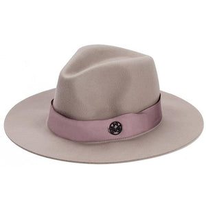 Ladies Pink Wool Feodra Hat